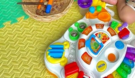 Toddler play room at Limpopo kindergarten: an activity table on a soft mat